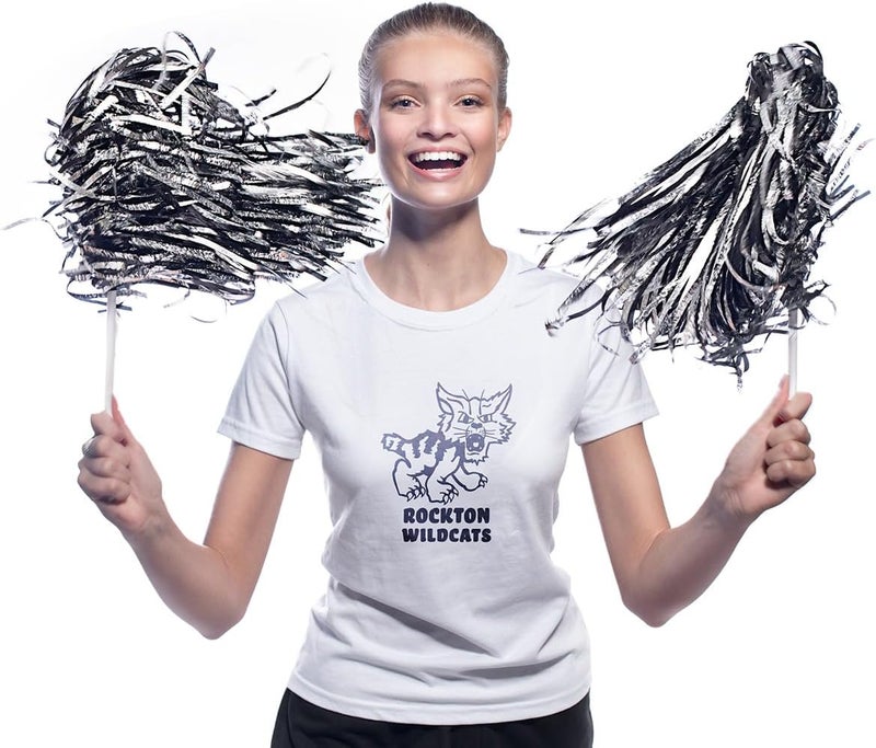 Anderson's Metallic Foil Textured School Spirit Shakers, Cheerleader Pom Poms, Football, Basketball, Homecoming Squad, Team, Party, Dance, Club, Performance, Fan Celebration Pack of 10 - Image 3